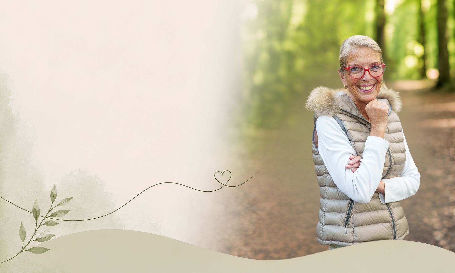 Anne-Christina Mess auf einem Waldweg